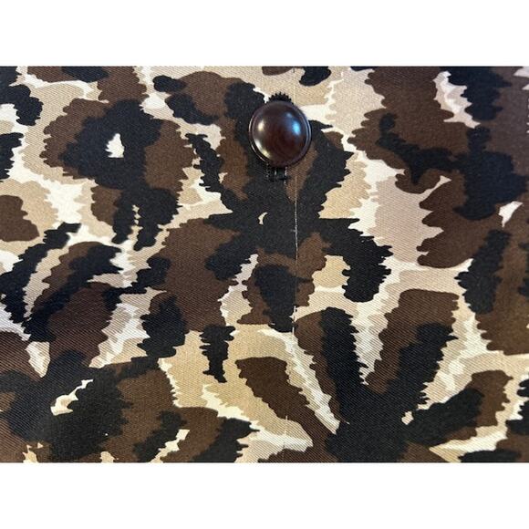 TALBOTS Black Ikat Floral Animal Print Silk Wool Blend Jacket Blazer Women's 16 - Picture 10 of 12